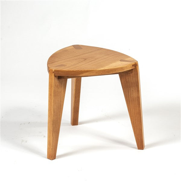 Cherry Wood Small Three-Legged Stool