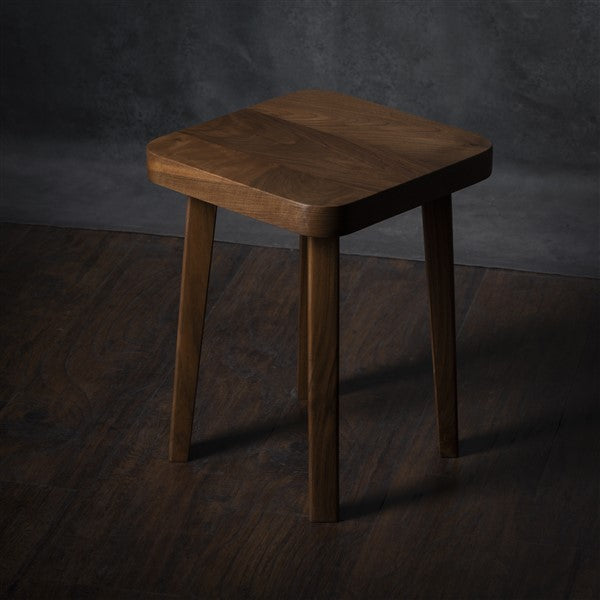 Minimalist Square Walnut Stool – Handmade Nightstand or Side Table - Small table - Living room table - Coffee table - Free shipping