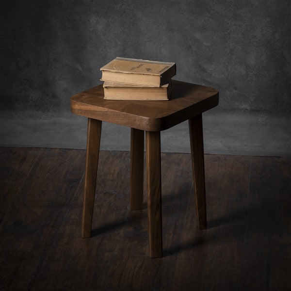 Minimalist Square Walnut Stool – Handmade Nightstand or Side Table - Small table - Living room table - Coffee table - Free shipping