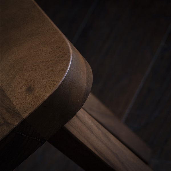 Minimalist Square Walnut Stool – Handmade Nightstand or Side Table - Small table - Living room table - Coffee table - Free shipping