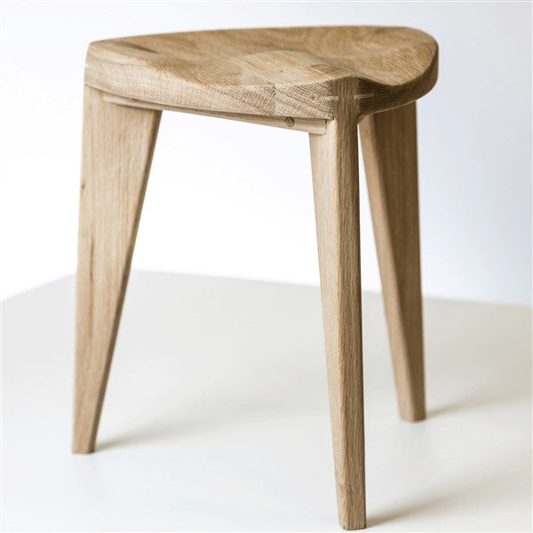 Oak Stool with carved seat