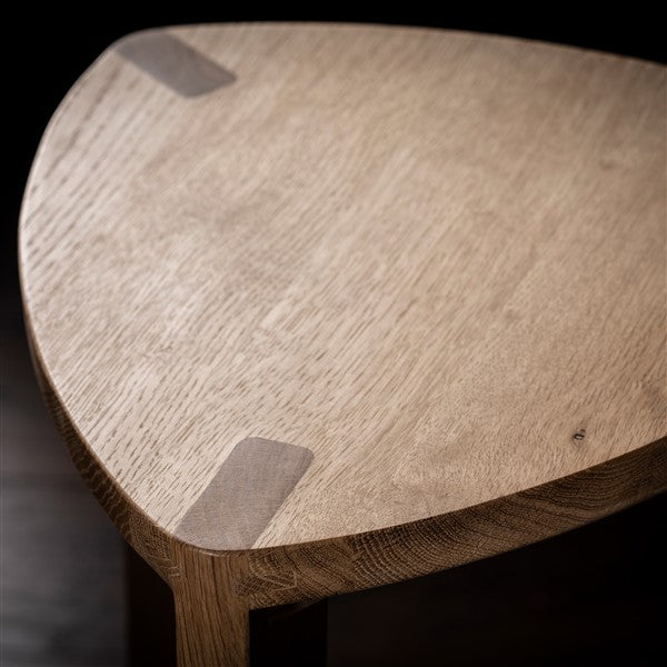 Oak wood bar stool flat seat