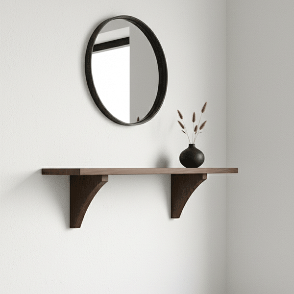 Ana - Solid Wood Wall Shelf – Handmade Minimalist Floating Shelf
