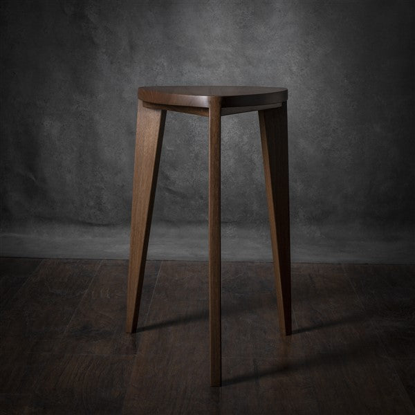 Takai Tall Nesting Side Tables – Handmade Steamed Walnut Triangle Accent Table Set, 18 & 24 Inch High