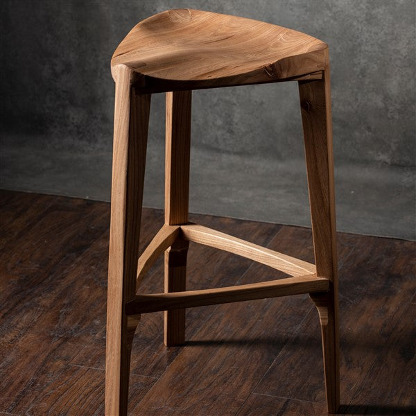 Terza Elm wood bar stool