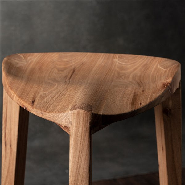 Terza Elm wood bar stool