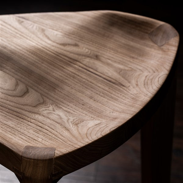 Terza Elm wood bar stool