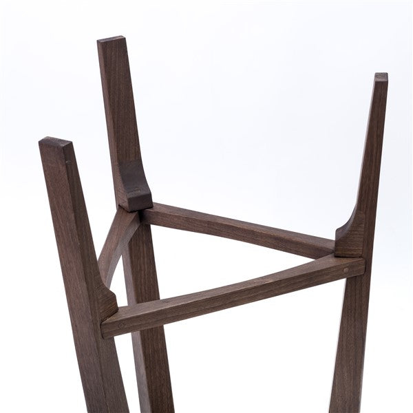 Elegant Walnut Bar Stool with Footrests - Handcrafted, All-Wood Design, Free Shipping!