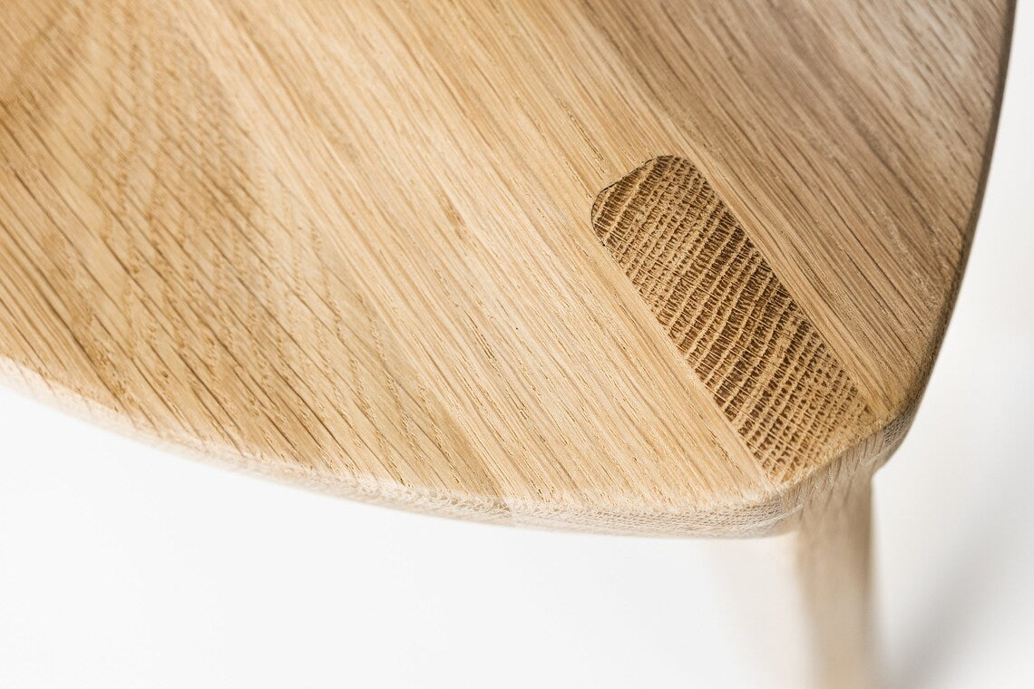Oak Stool with carved seat
