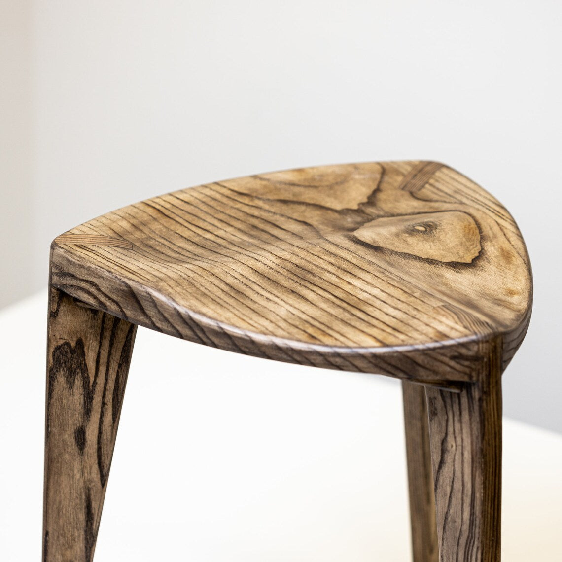 Burned Wooden Ash Stool