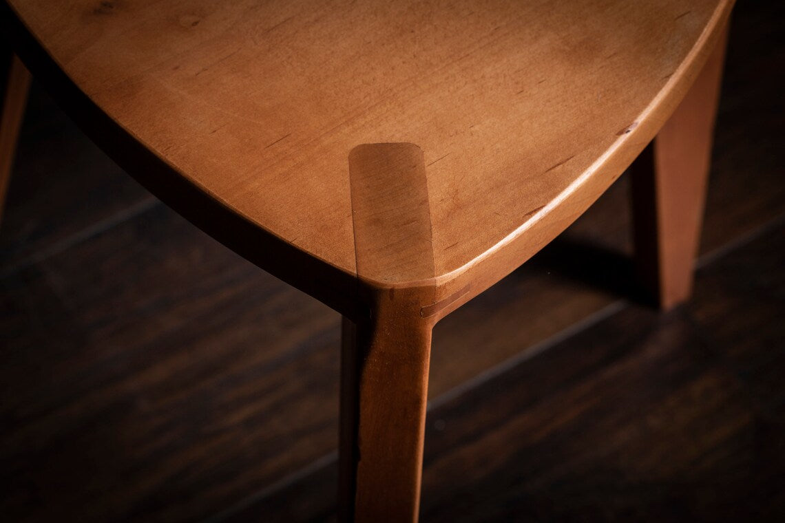 Set of Cherry Three-Legged Stools