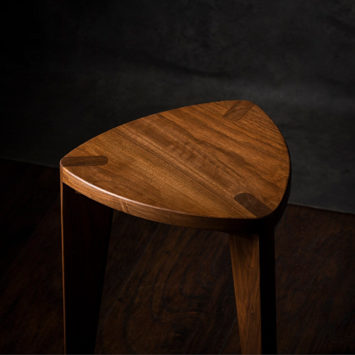 Walnut Wood Bar Stool -Flat Seat