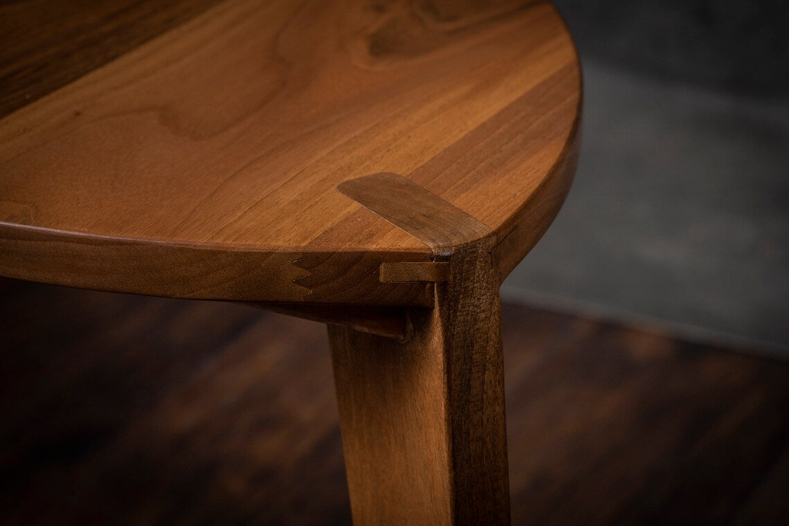 Walnut Wood Bar Stool -Flat Seat