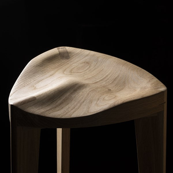 Oak Stool with carved seat