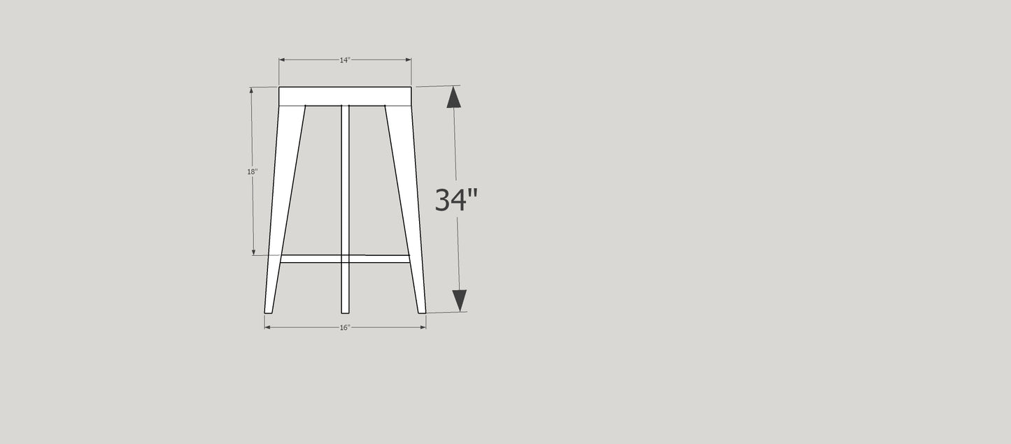 Oak Wood Bar Stool