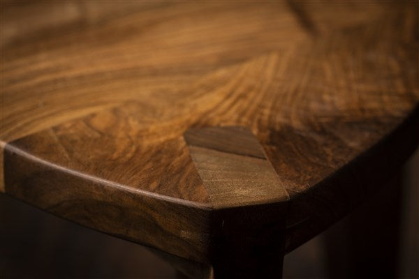 Walnut Small Three-Legged Stool