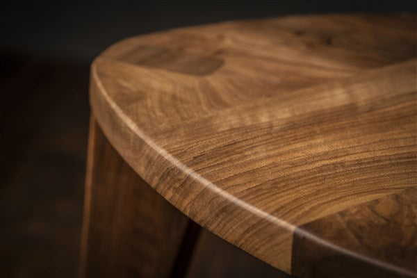 Walnut Small Three-Legged Stool