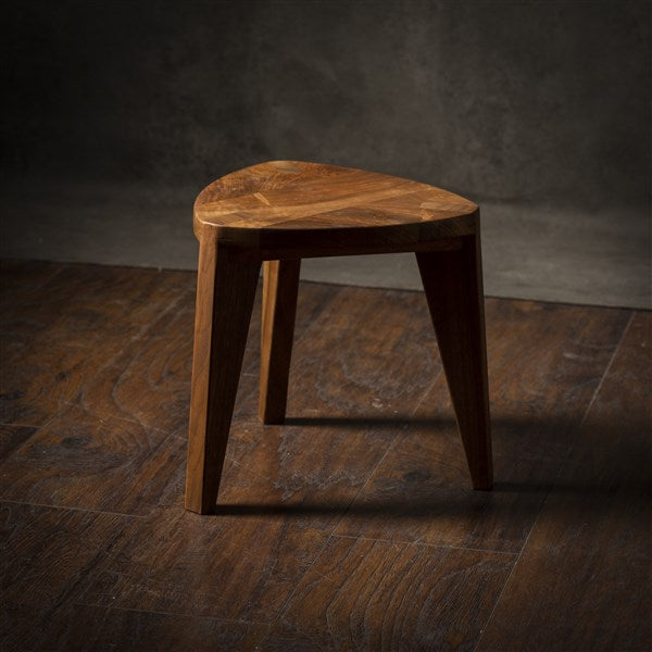 Walnut Small Three-Legged Stool