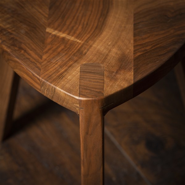 Walnut Small Three-Legged Stool