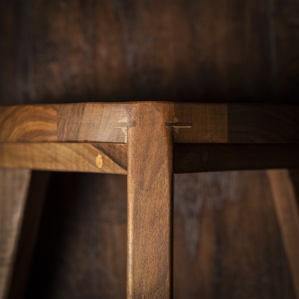 Walnut Small Three-Legged Stool