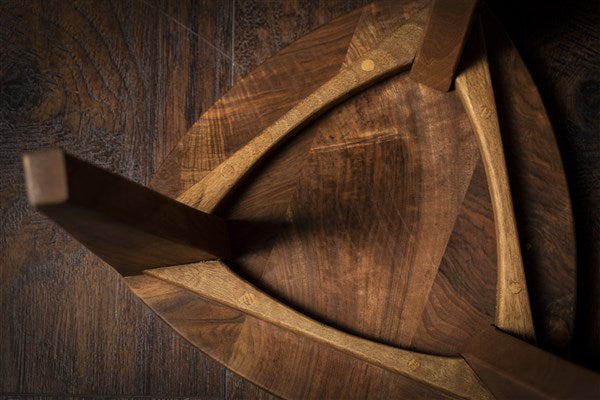 Walnut Small Three-Legged Stool