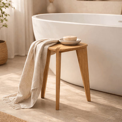 Nise Heimen M45 - Sgabello a tre gambe in acacia