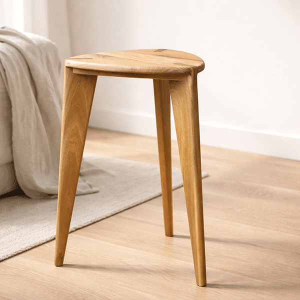 Nise Heimen M45 - Sgabello a tre gambe in acacia