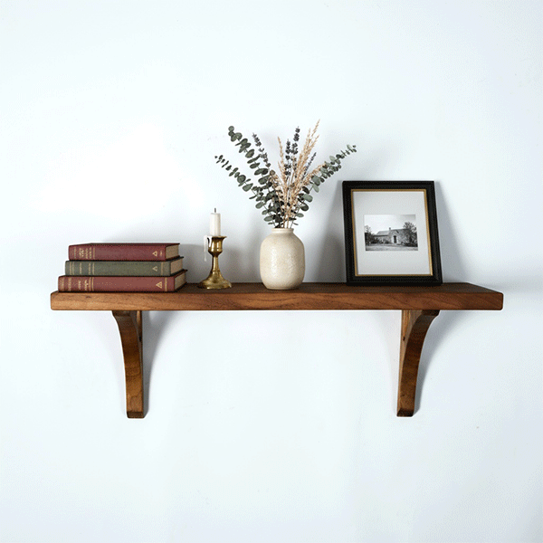 Ana - Solid Wood Wall Shelf – Handmade Minimalist Floating Shelf