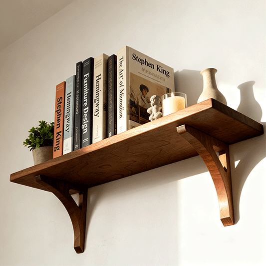 Ana - Solid Wood Wall Shelf – Handmade Minimalist Floating Shelf