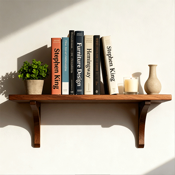 Ana - Solid Wood Wall Shelf – Handmade Minimalist Floating Shelf