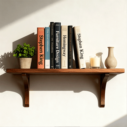 Ana - Solid Wood Wall Shelf – Handmade Minimalist Floating Shelf