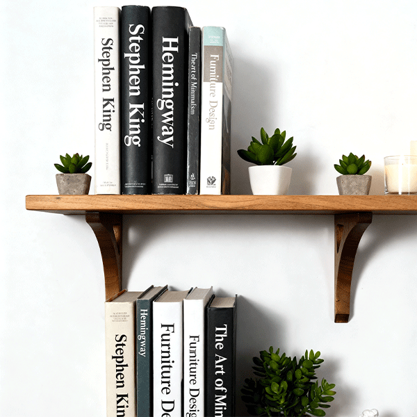 Ana - Solid Wood Wall Shelf – Handmade Minimalist Floating Shelf