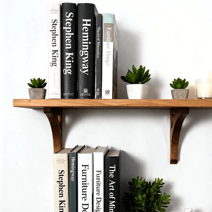Ana - Solid Wood Wall Shelf – Handmade Minimalist Floating Shelf
