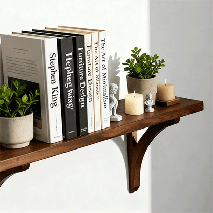 Ana - Solid Wood Wall Shelf – Handmade Minimalist Floating Shelf