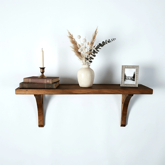 Ana - Solid Wood Wall Shelf – Handmade Minimalist Floating Shelf