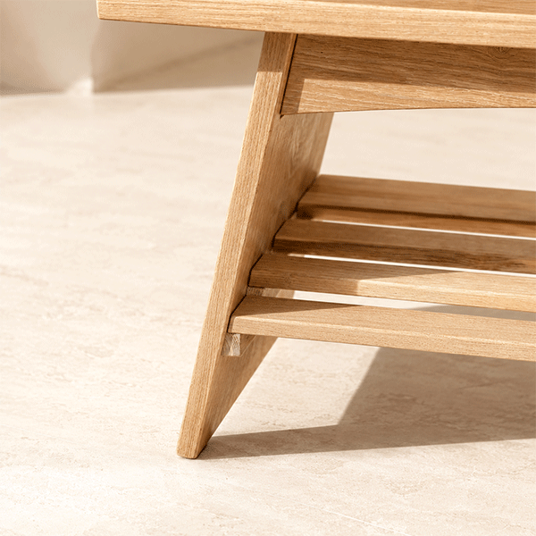Luxury Acacia Spa Bench for Bathroom, Sauna & Poolside