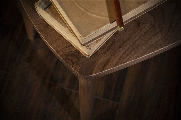 Nora Solid Walnut Coffee Table – Japandi Style Wooden Side Table – Handmade Modern Minimalist Table