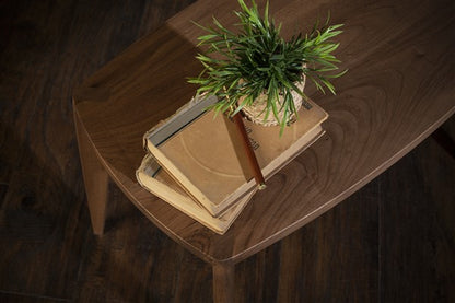 Nora Solid Walnut Coffee Table – Japandi Style Wooden Side Table – Handmade Modern Minimalist Table