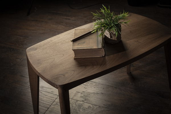 Nora Solid Walnut Coffee Table – Japandi Style Wooden Side Table – Handmade Modern Minimalist Table