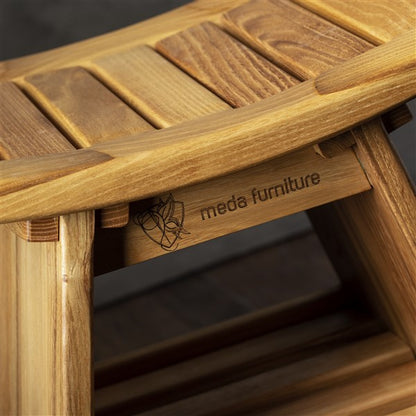 Luxury Acacia Wood Shower Stool for Bathroom & Spa