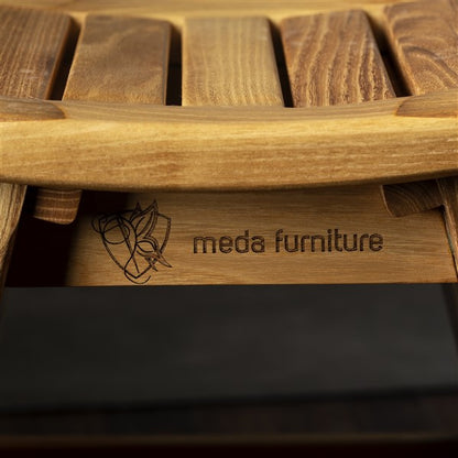 Luxury Acacia Wood Shower Stool for Bathroom & Spa