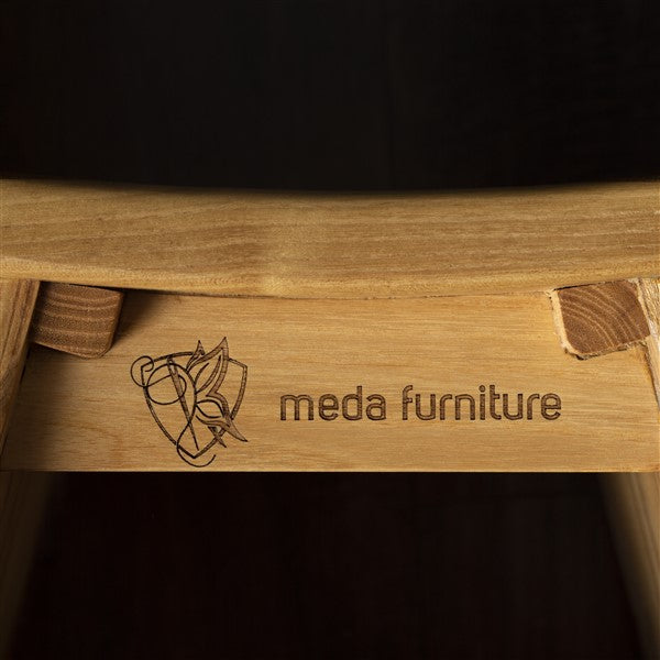 Luxury Acacia Wood Shower Stool for Bathroom & Spa