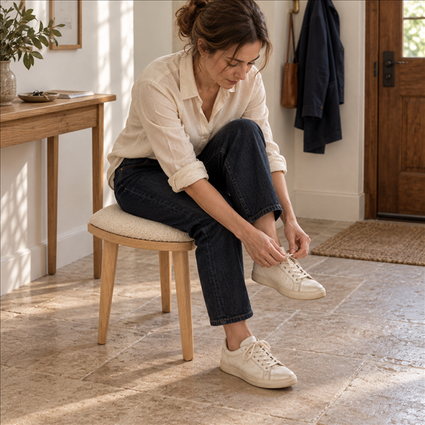Yoru Upholstered Entryway Stool