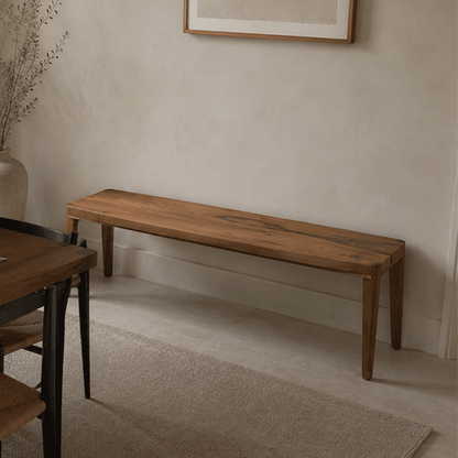 Maryam Solid Walnut Bench