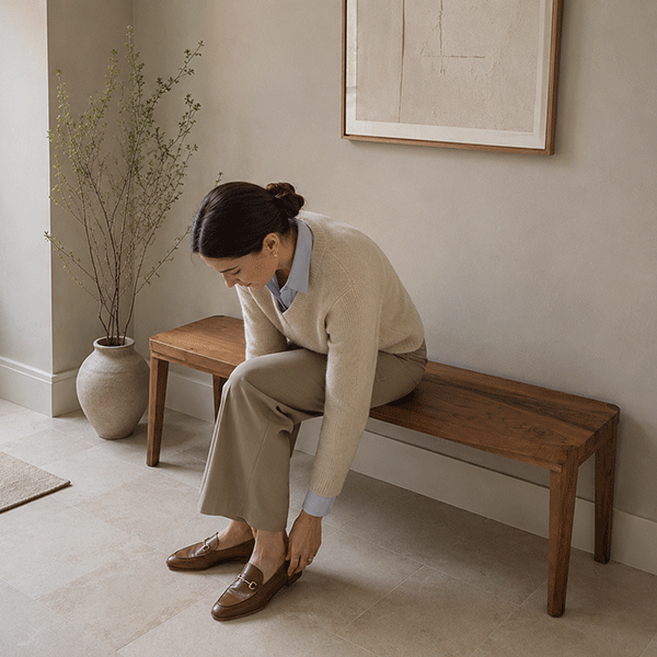 Maryam Solid Walnut Bench