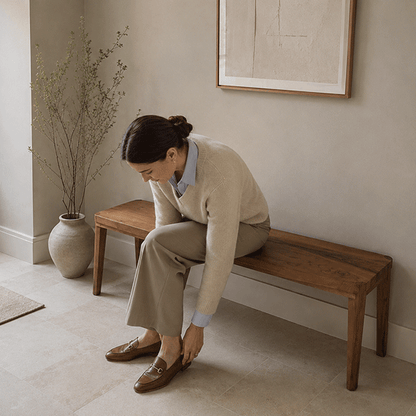 Maryam Solid Walnut Bench