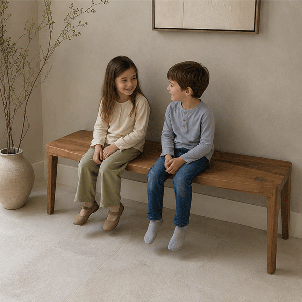 Maryam Solid Walnut Bench