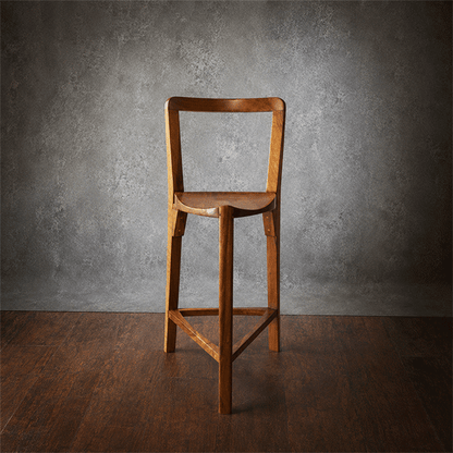 Terza bar stool with backrest front view